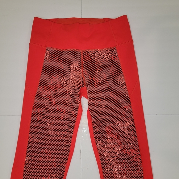 Under Armour HeatGear Hyper Orange Capri Leggings Style 1320551 Size Medium - Picture 4 of 12